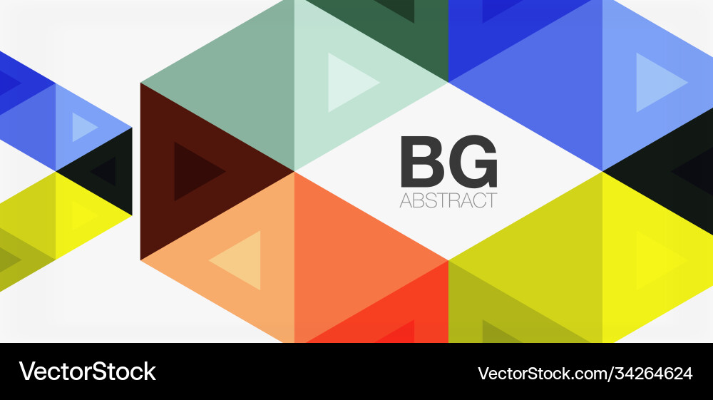 Mosaic triangle pattern abstract background Vector Image