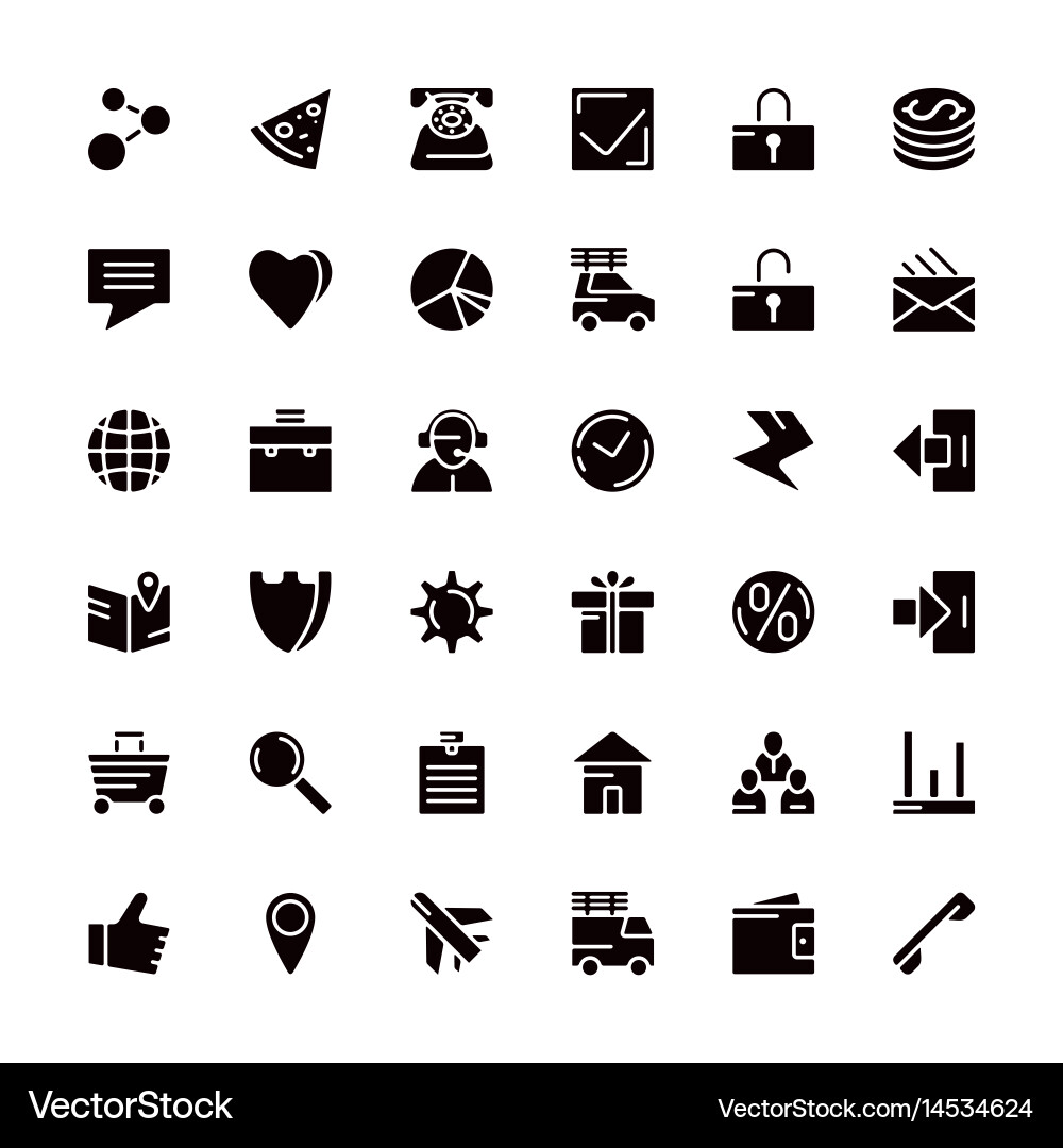 Navigation web store and business icons vector image