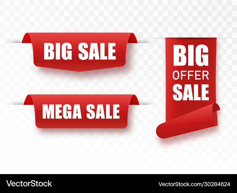 New big mega sale tags badges and labels Vector Image