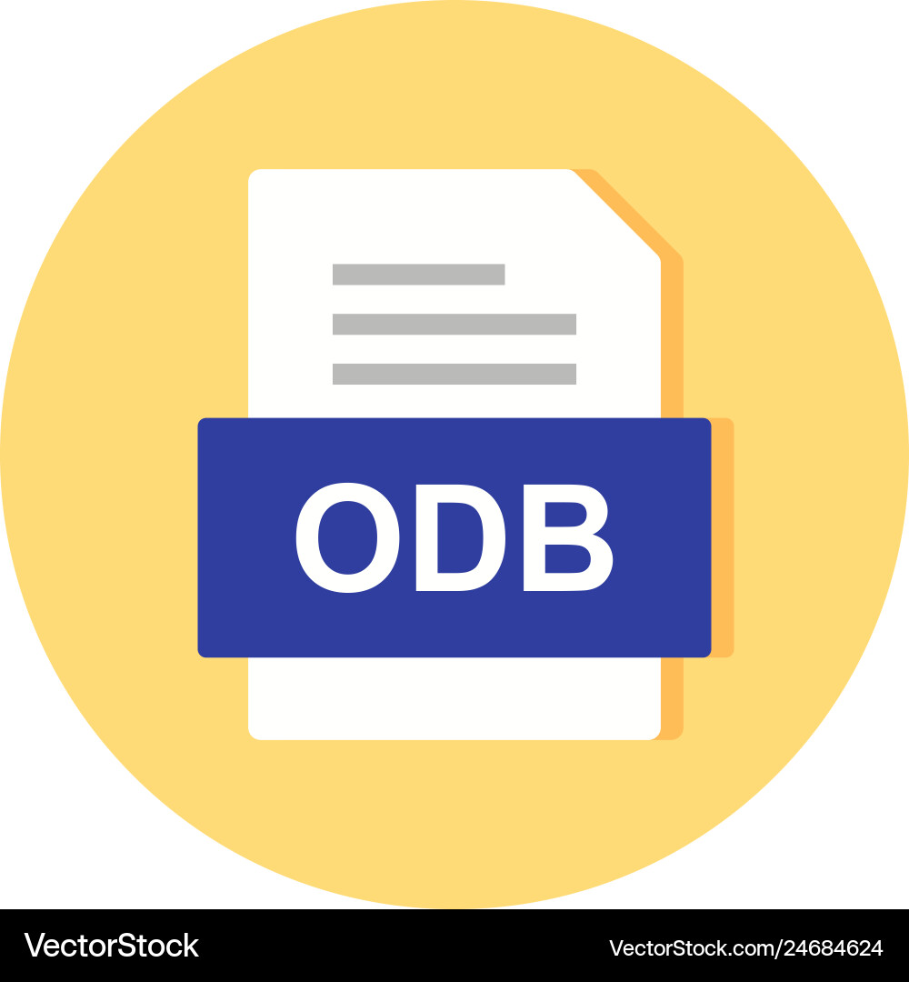 Odb file document icon Vector Image
