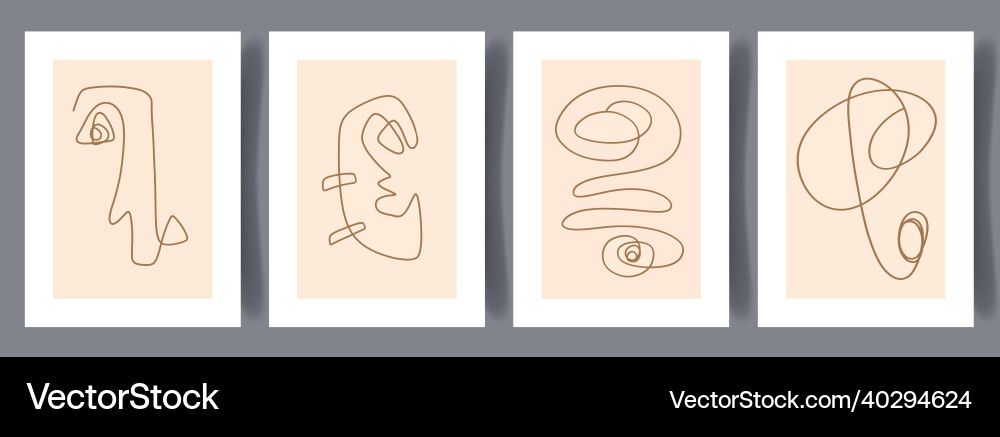 Scandinavian abstract print set Scandinavian abstract print set vector image