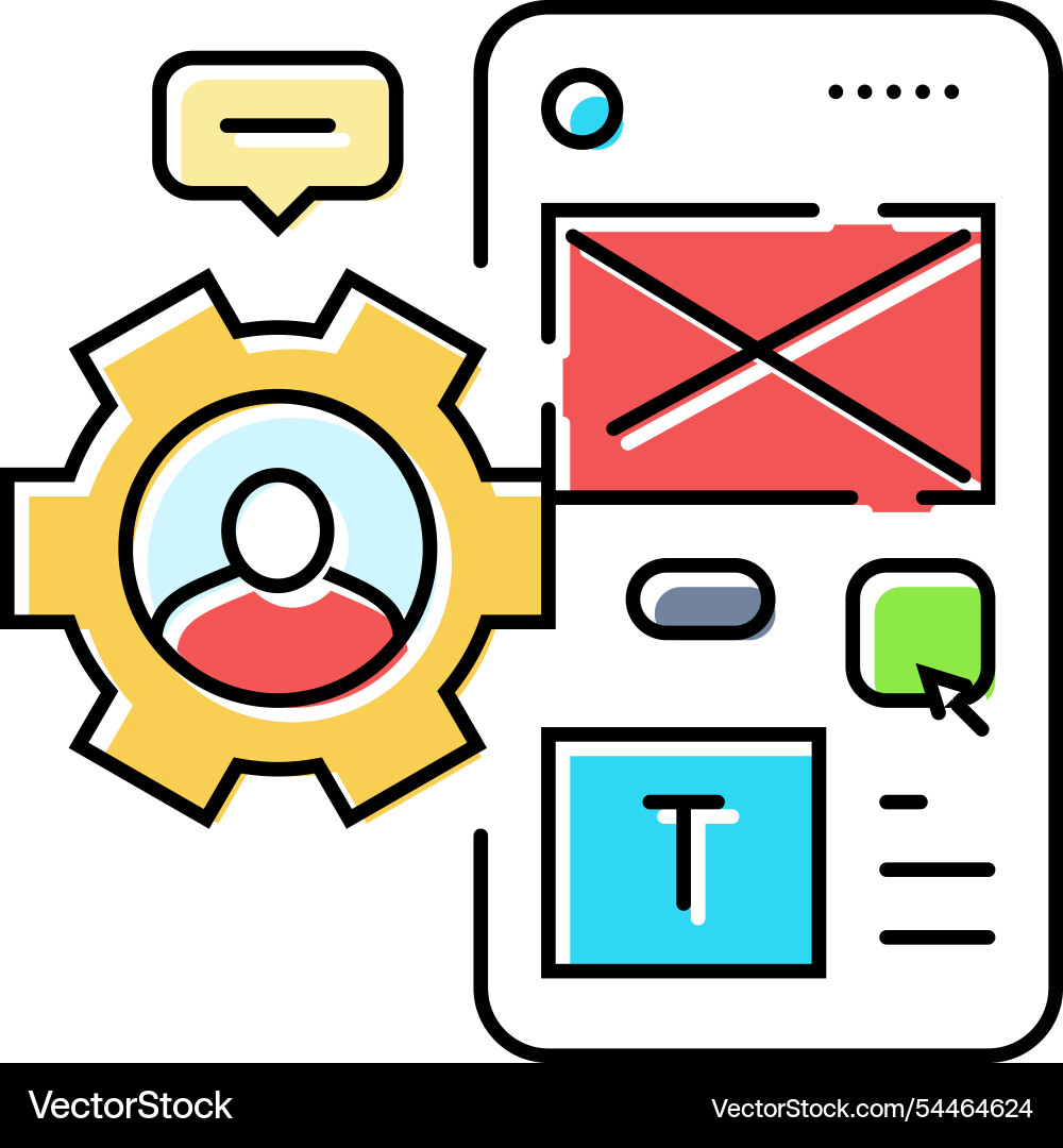 User centered design ucd color icon User centered design ucd color icon vector image
