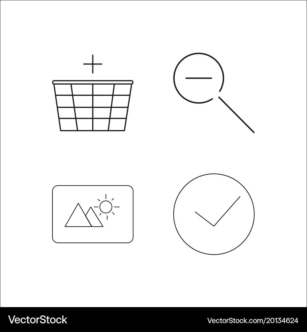 Web einfache lineare Icon setsimple Umriss Icons vektorbild