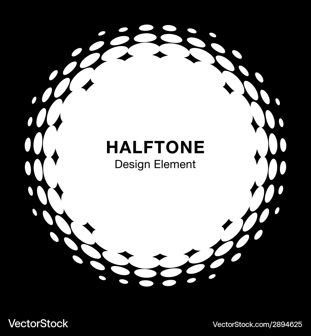 Abstract halftone design element Vector Image