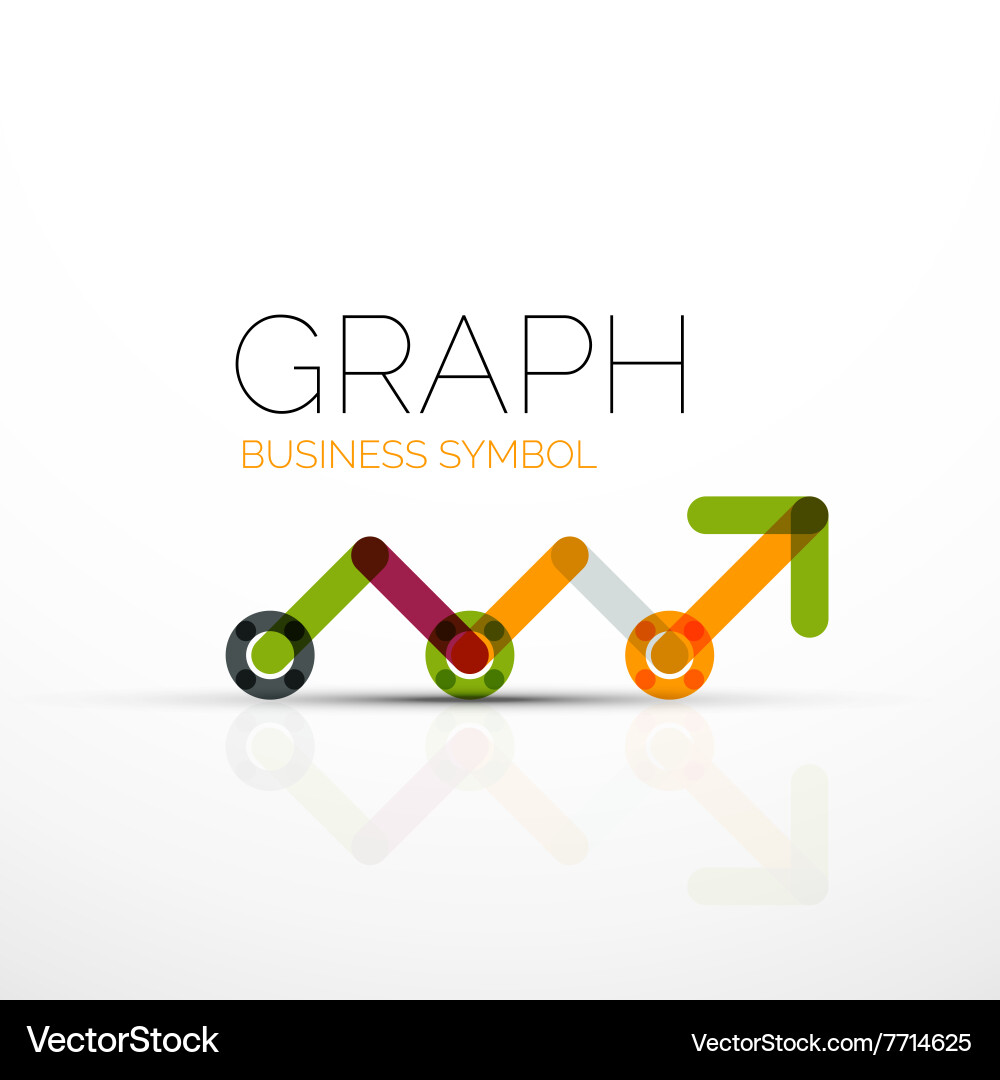 Abstract logo idea linear chart or graph Vector Image