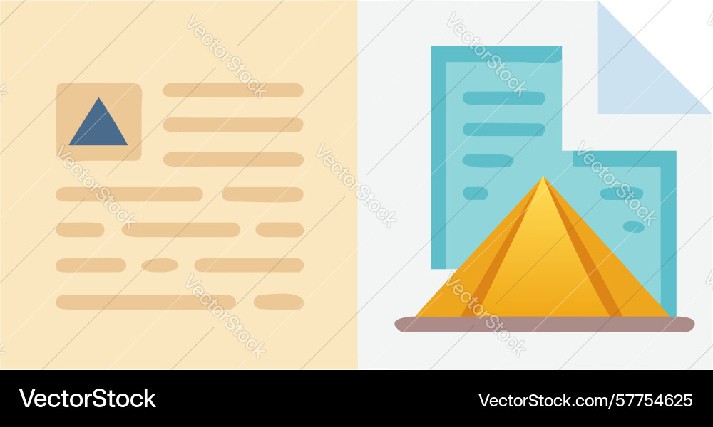 Ancient architecture document for historical Vector Image