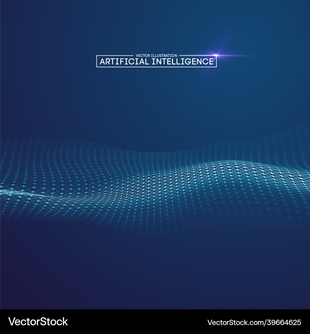 Artificial intelligence communication network Artificial intelligence communication network vector image