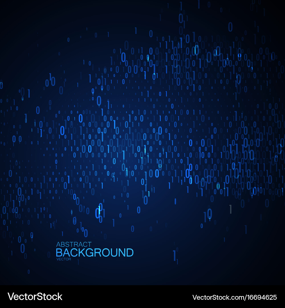 Chaotic Binary Cloud vector image