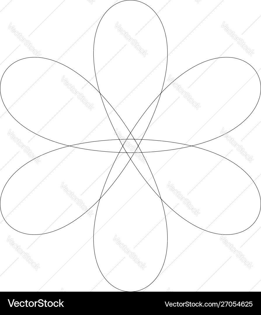 Circular geometric design elements with editable Vector Image