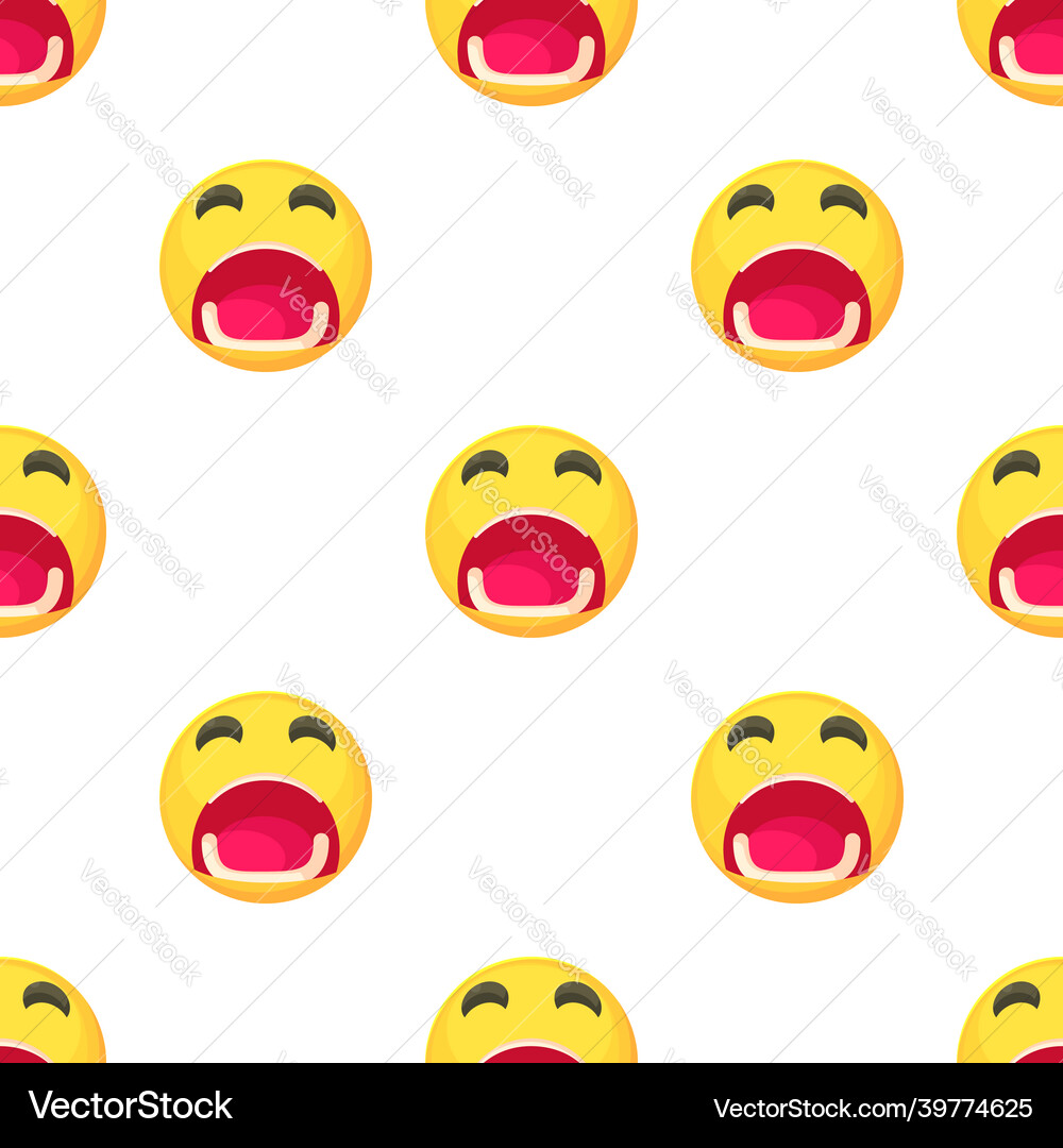 Crying smiley pattern seamless vector image