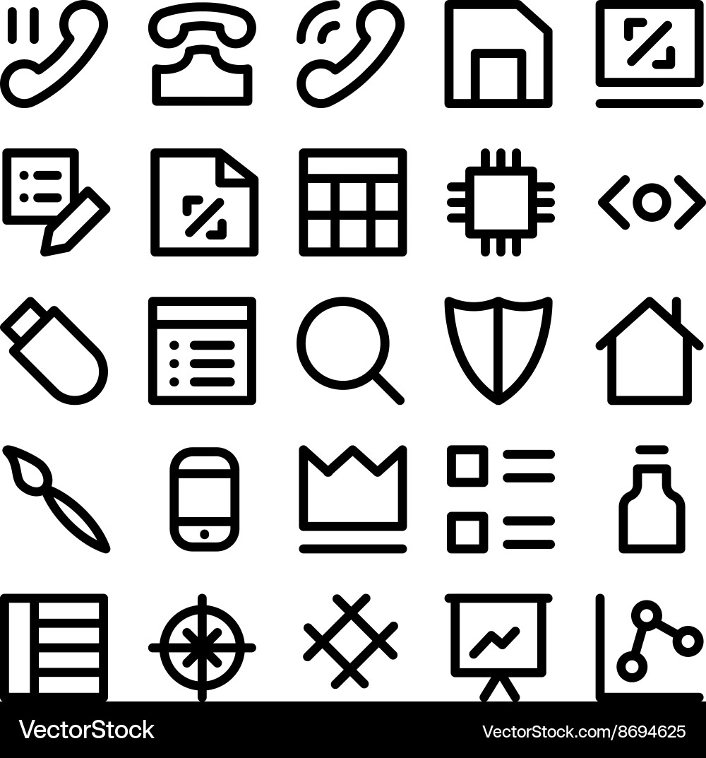 Design and development icons 6 Vector Image