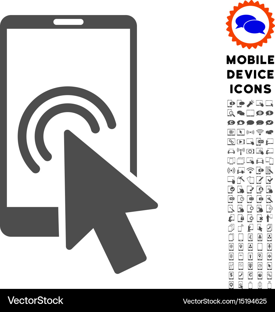 Double Click Smartphone Icon vector image