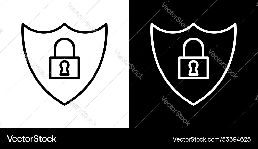 Encryption thin line icon set Encryption thin line icon set Vector Image