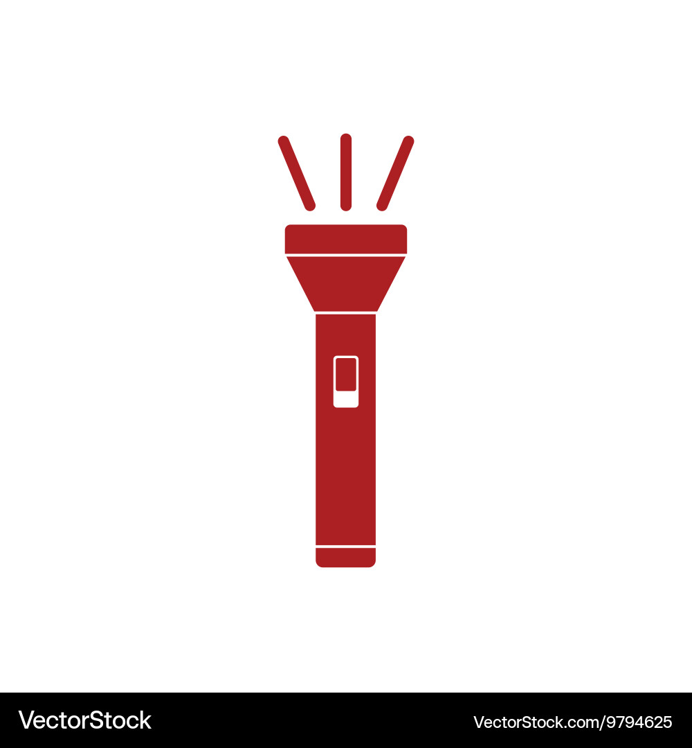 Flashlight icon portable torch isolated vector image