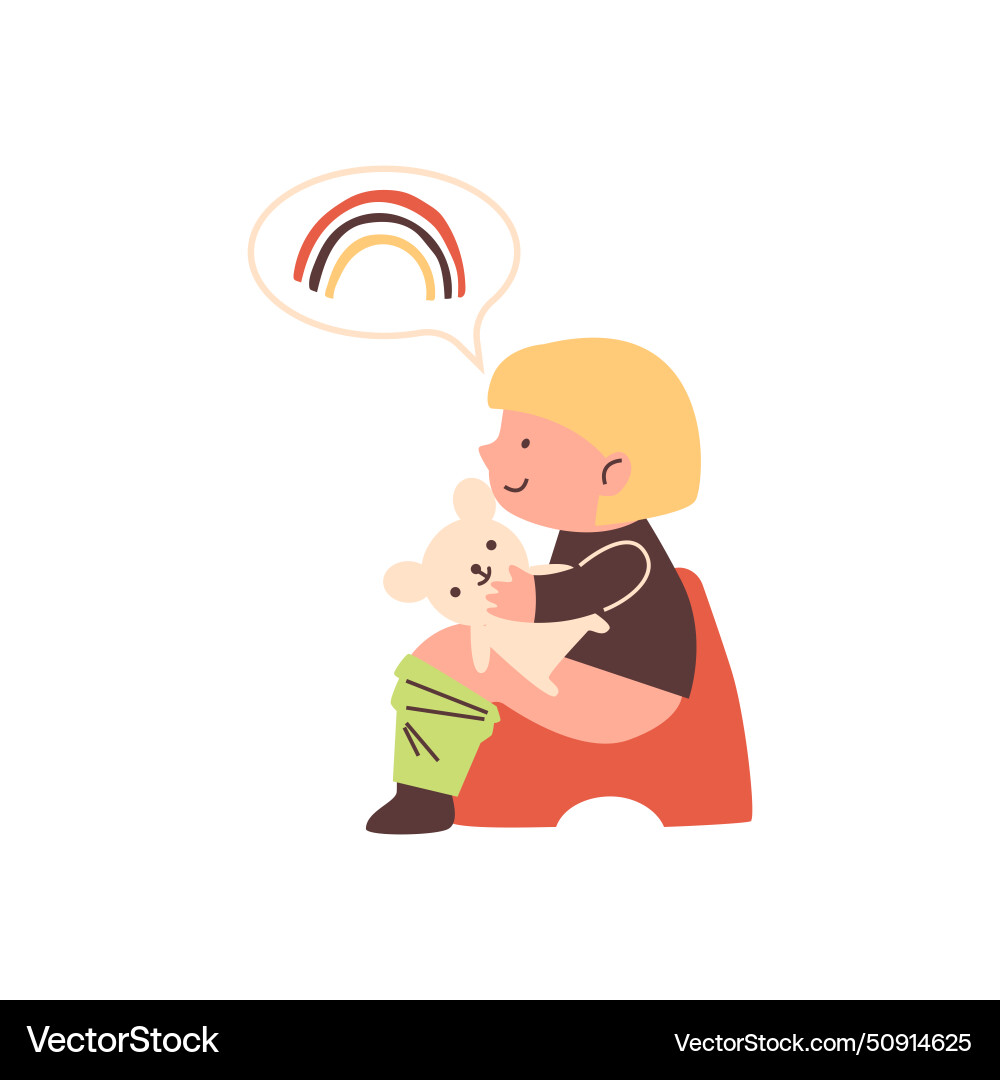 Flat isolated of a character Flat isolated of a character vector image