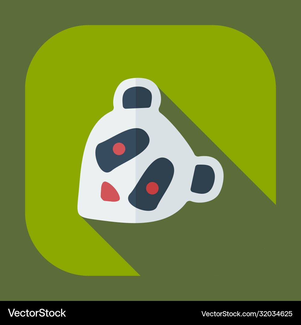 Flat modern design with shadow icons pandas Flat modern design with shadow icons pandas Vector Image