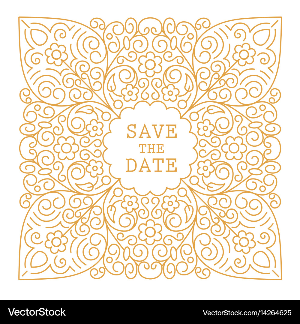 Intricate Linear Frame Pattern vector image