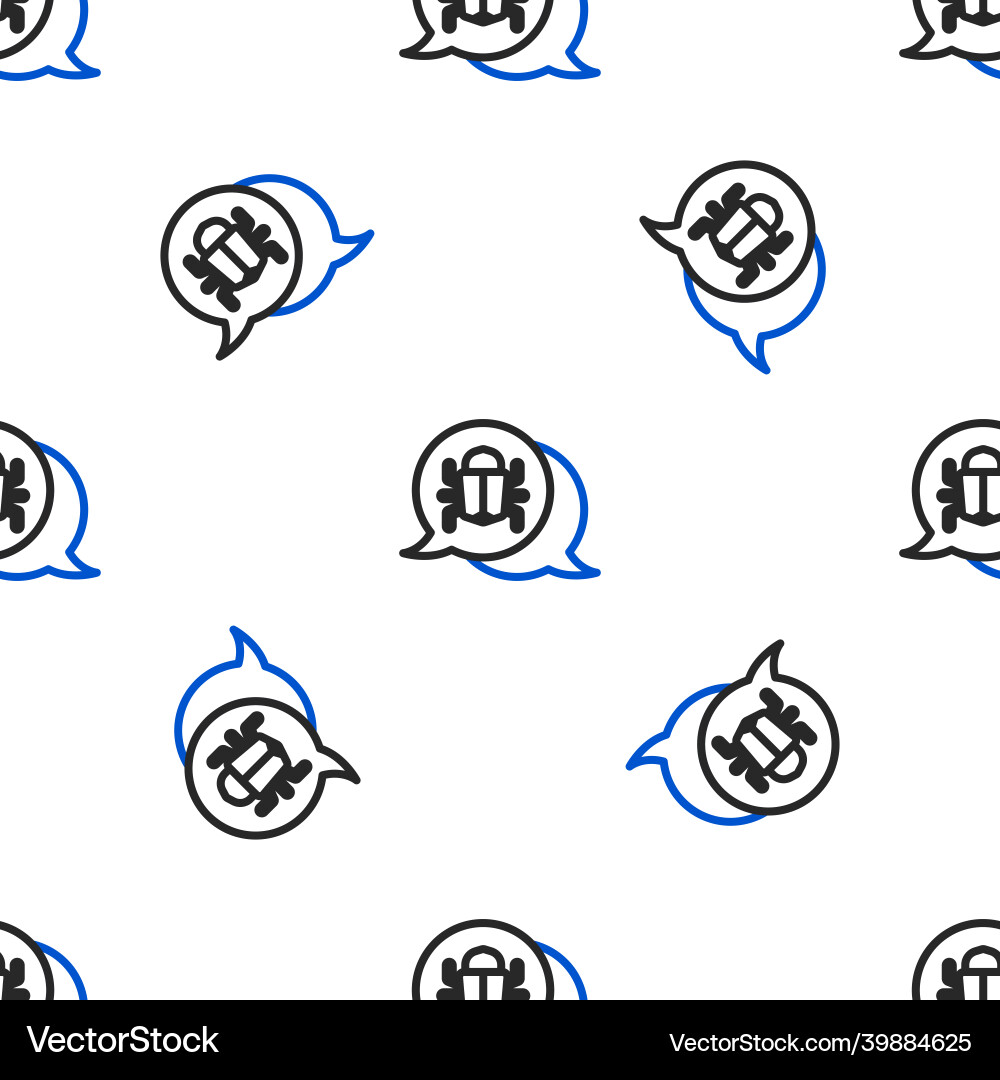 Line system bug concept icon isolated seamless Line system bug concept icon isolated seamless vector image