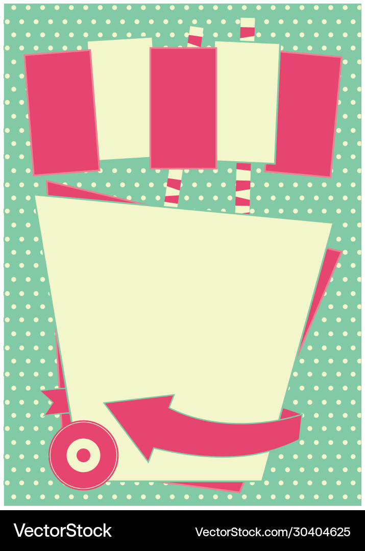 Retro Diner Background & Frame Vector Image