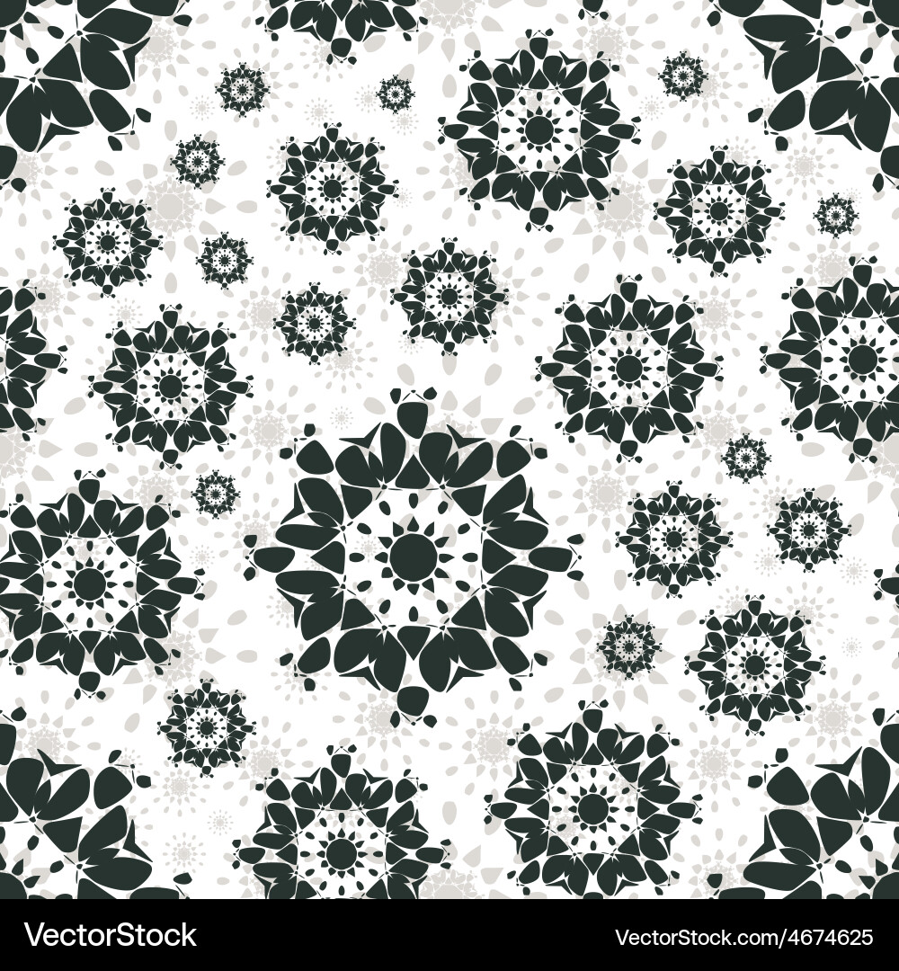 Seamless pattern with abstract flowers repeating Vector Image