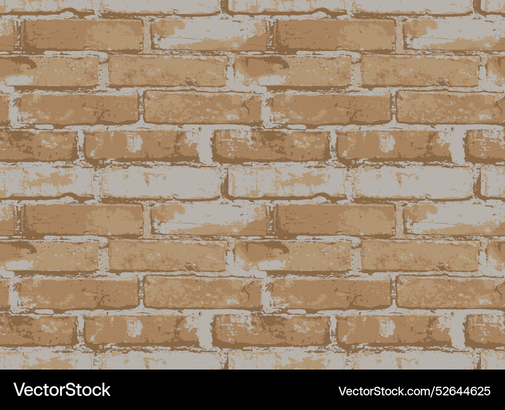 Seamless pattern with old worn brick wall Vector Image