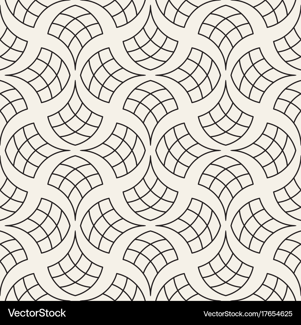 Seamless rounded lines pattern abstract vector image