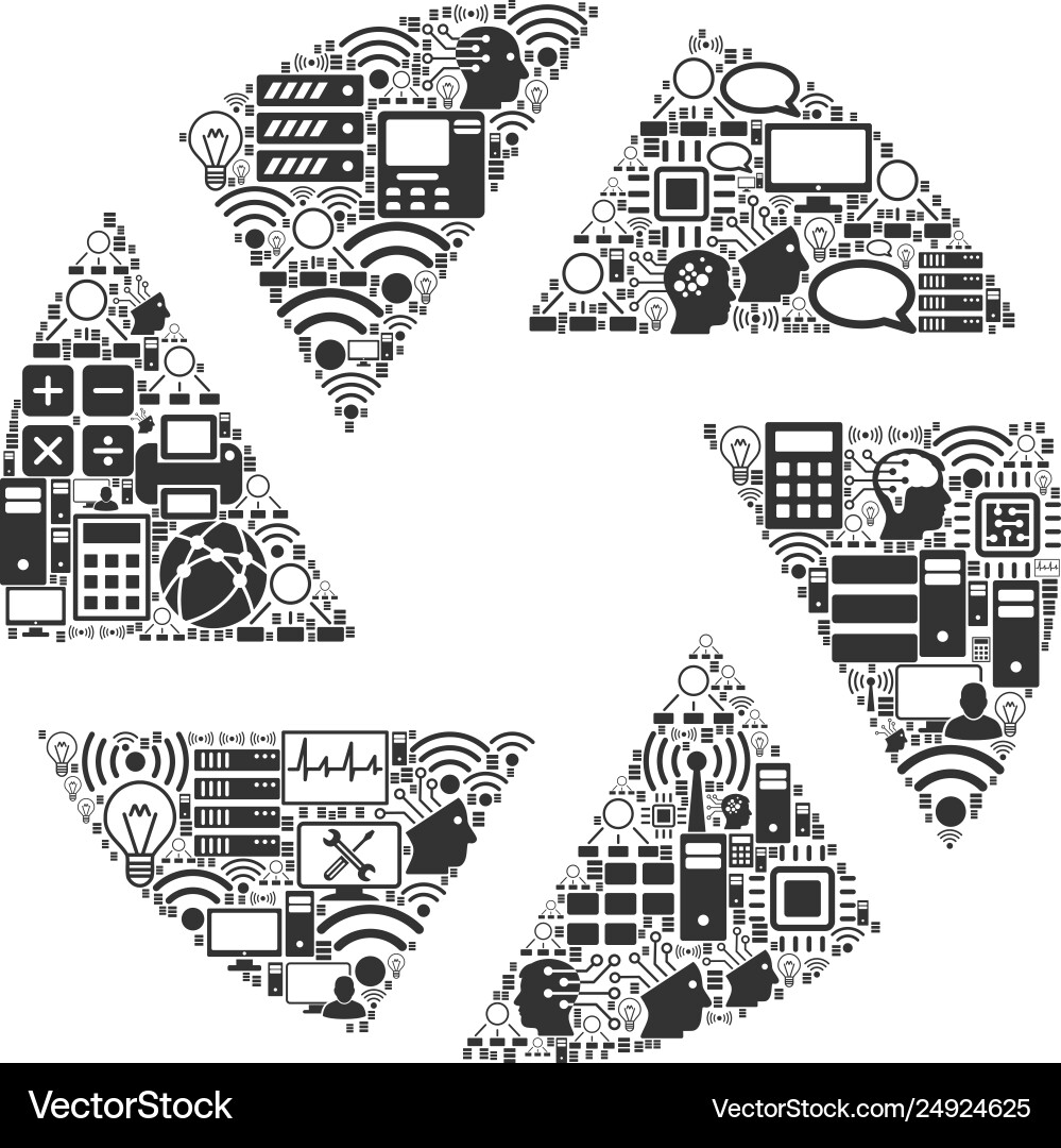 Shutter collage icon for bigdata and computing Shutter collage icon for bigdata and computing vector image