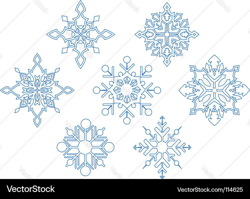 Snowflake Collection vector image