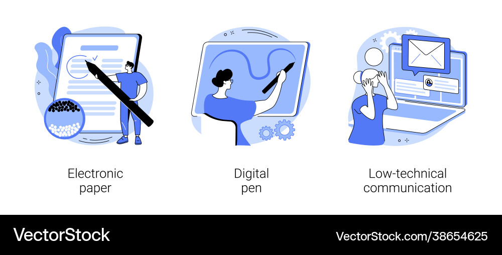Using technology abstract concept Using technology abstract concept vector image