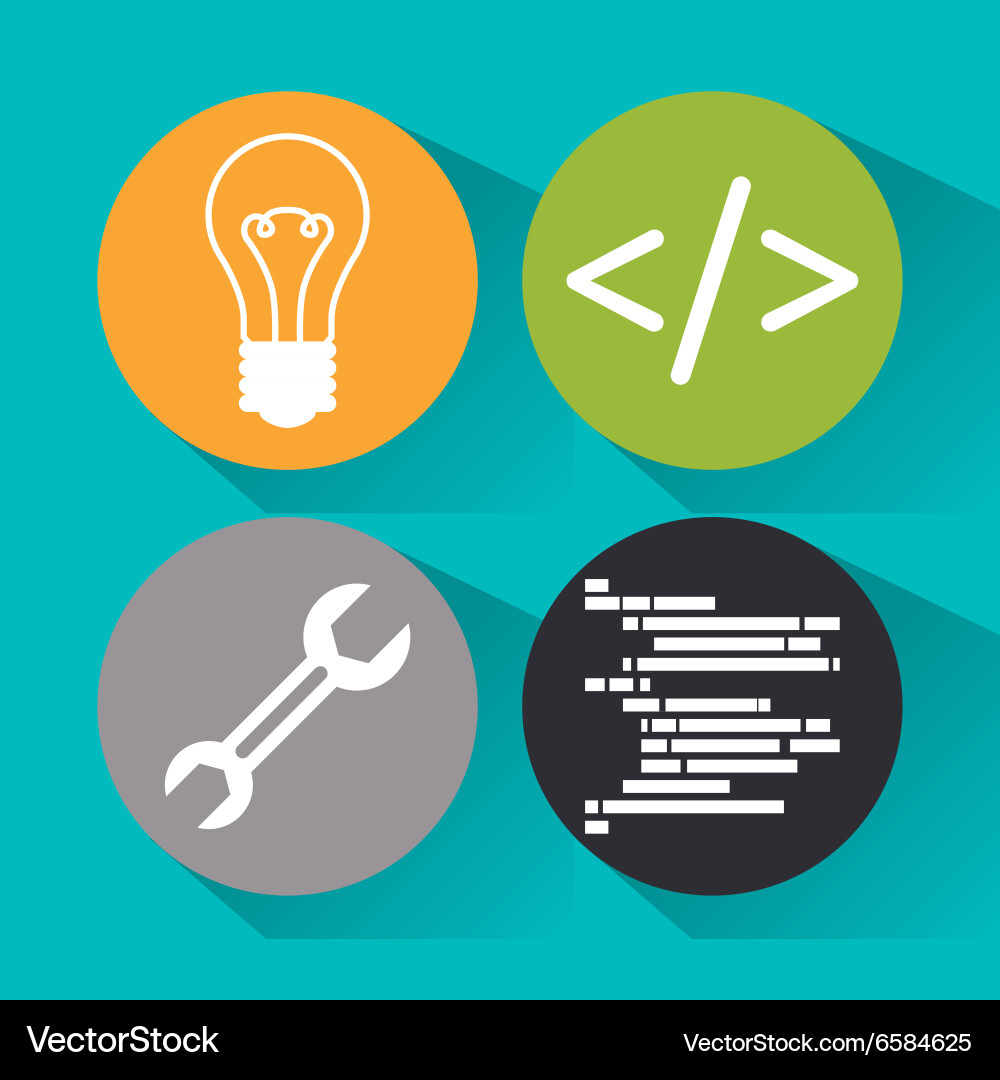 Web developer design vector image