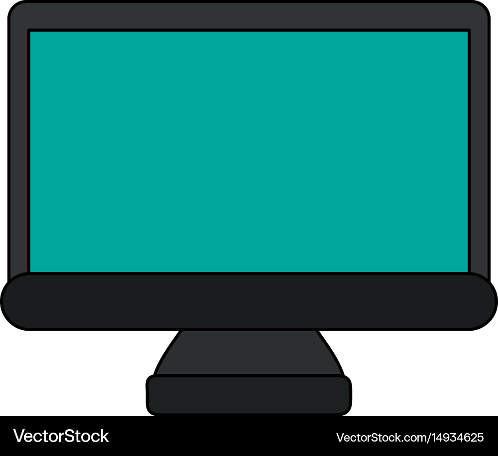 White background with color lcd monitor Vector Image