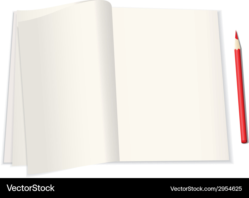 With a notebook Vector Image