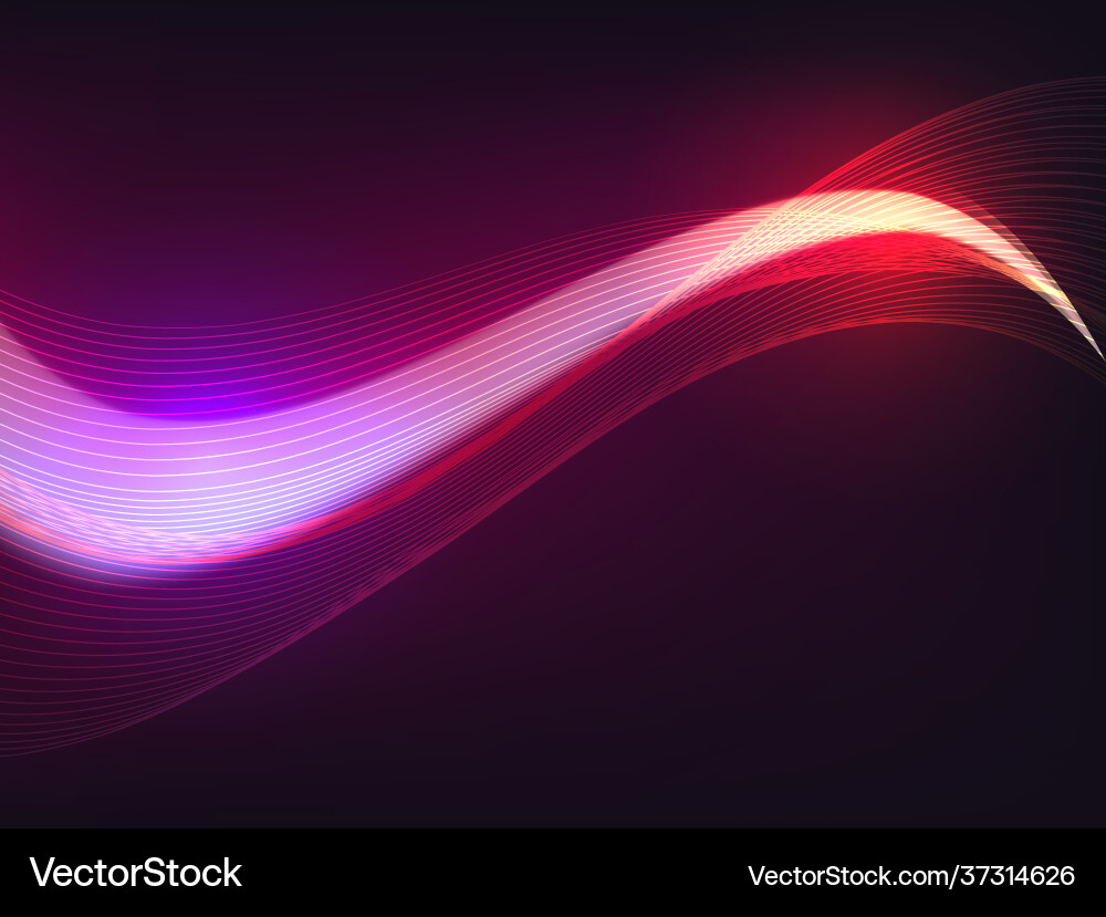 Abstract background with glowing waves Abstract background with glowing waves vector image