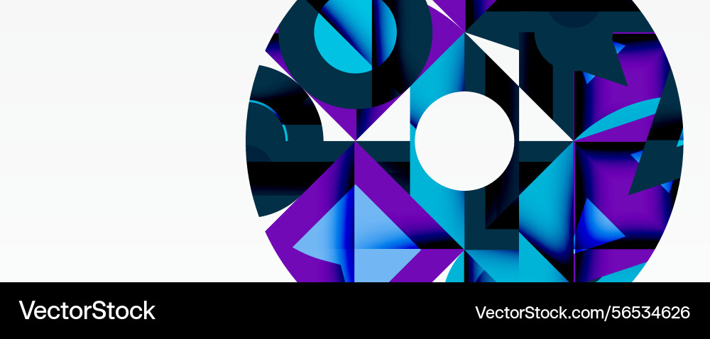 Abstract geometric design circular composition Abstract geometric design circular composition Vector Image