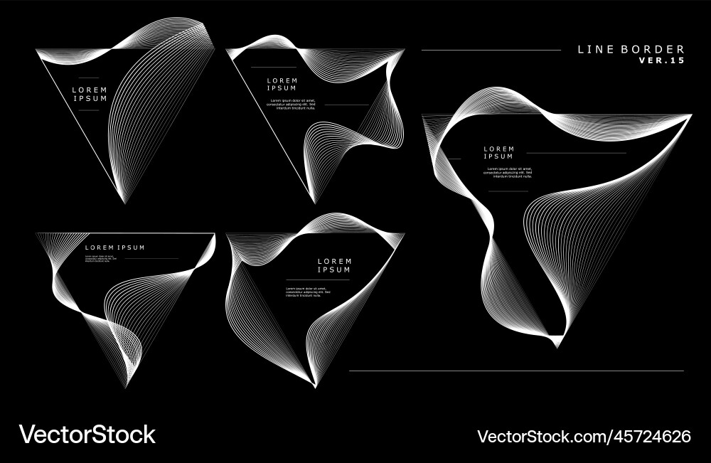 Abstract triangle lines border design template Vector Image