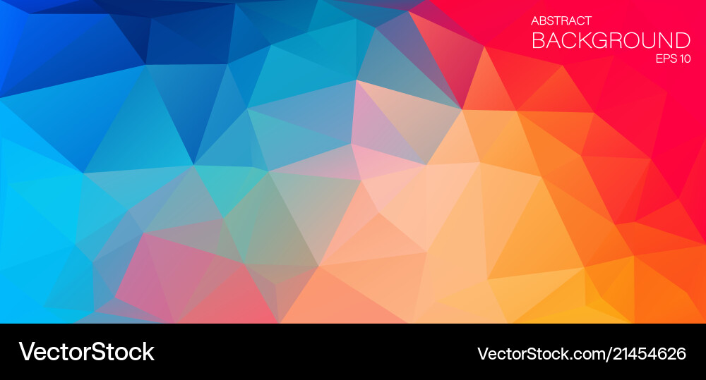 Bright color flat background with triangles Vector Image