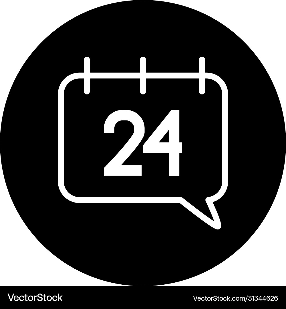 Calendar with speech bubble shape block style Calendar with speech bubble shape block style vector image