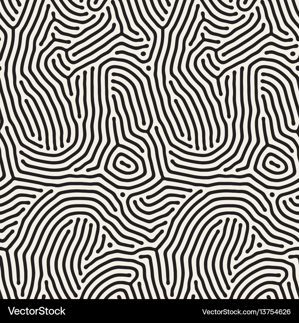 Chaotic Rounded Line Pattern Vector Image