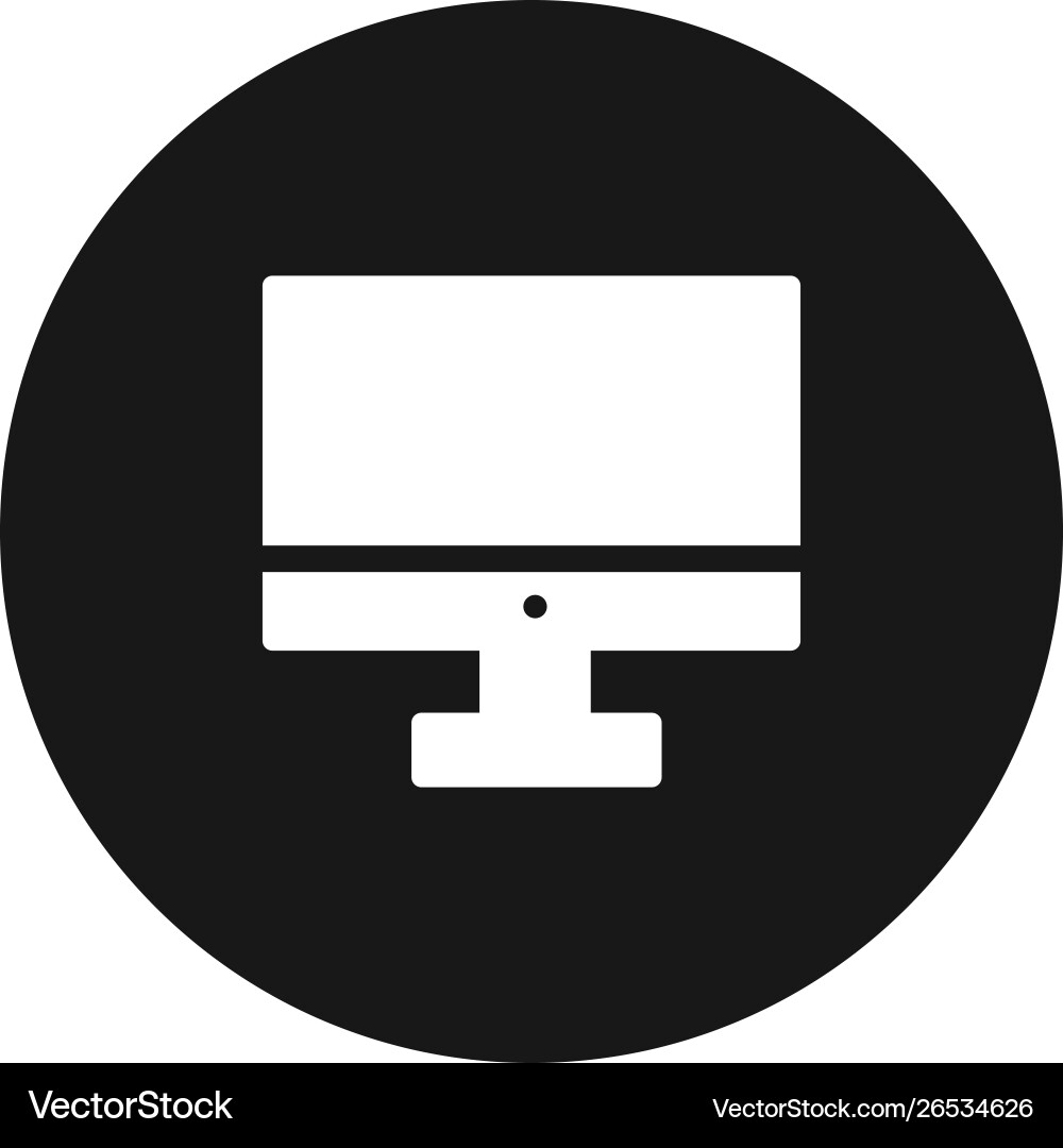 Computer screen icon simple sign for web site Computer screen icon simple sign for web site vector image