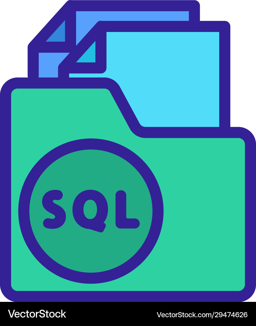 Database is an icon isolated contour Database is an icon isolated contour Vector Image