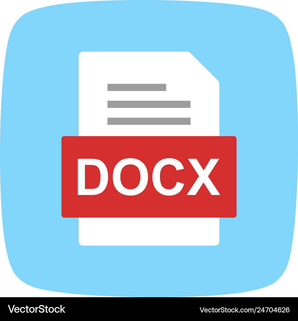 Docx file document icon Vector Image