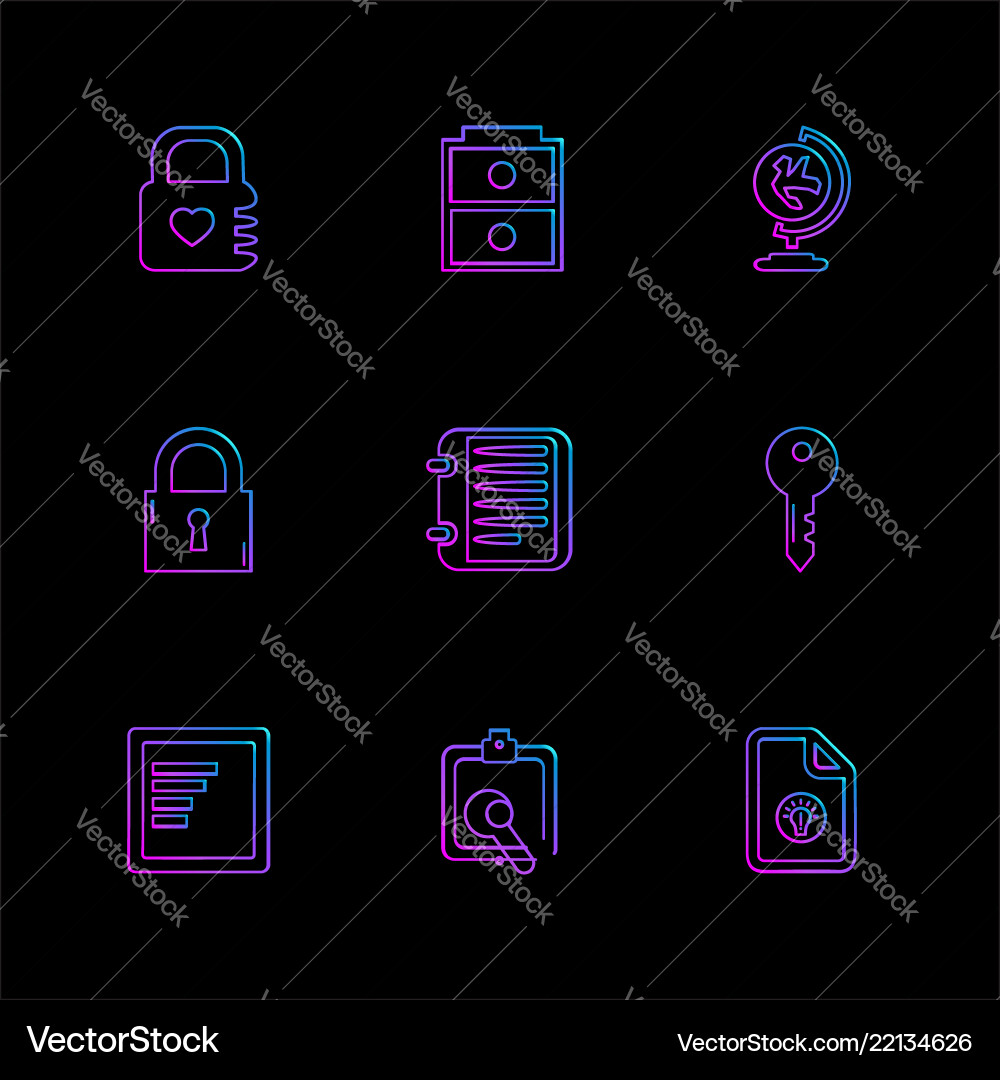 Files document clipboard write eps icons set vector image