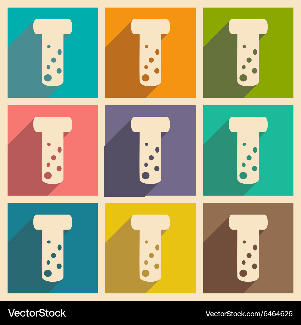 Flat with shadow concept and mobile application Vector Image