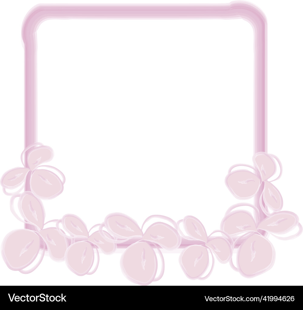 Frame template in soft pink color with watercolor Vector Image