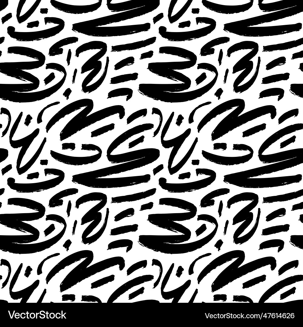 Marker drawn scribble seamless pattern Marker drawn scribble seamless pattern vector image