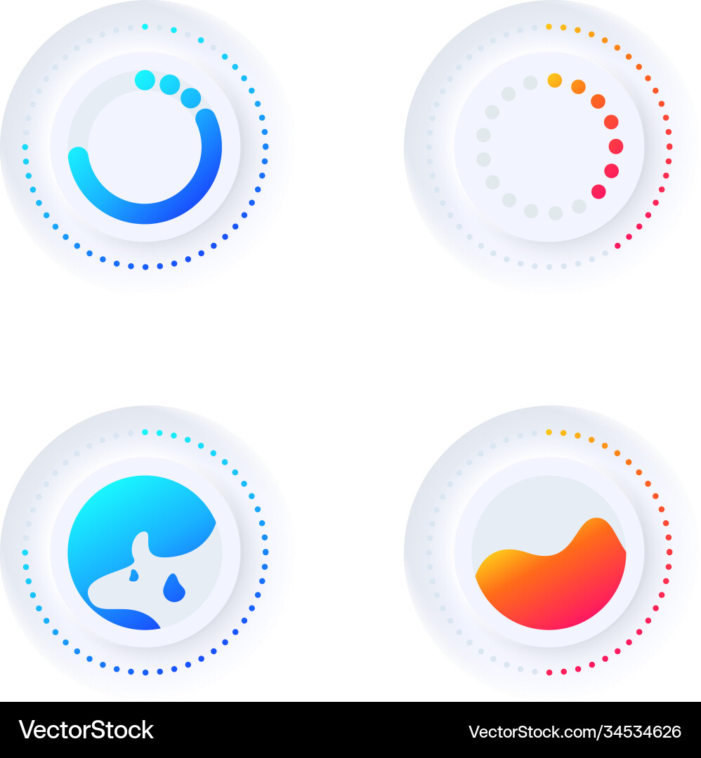 Media loader ui elements kit Media loader ui elements kit vector image