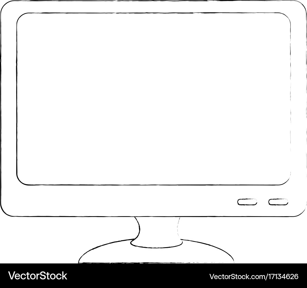 Monitor computer isolated icon Vector Image