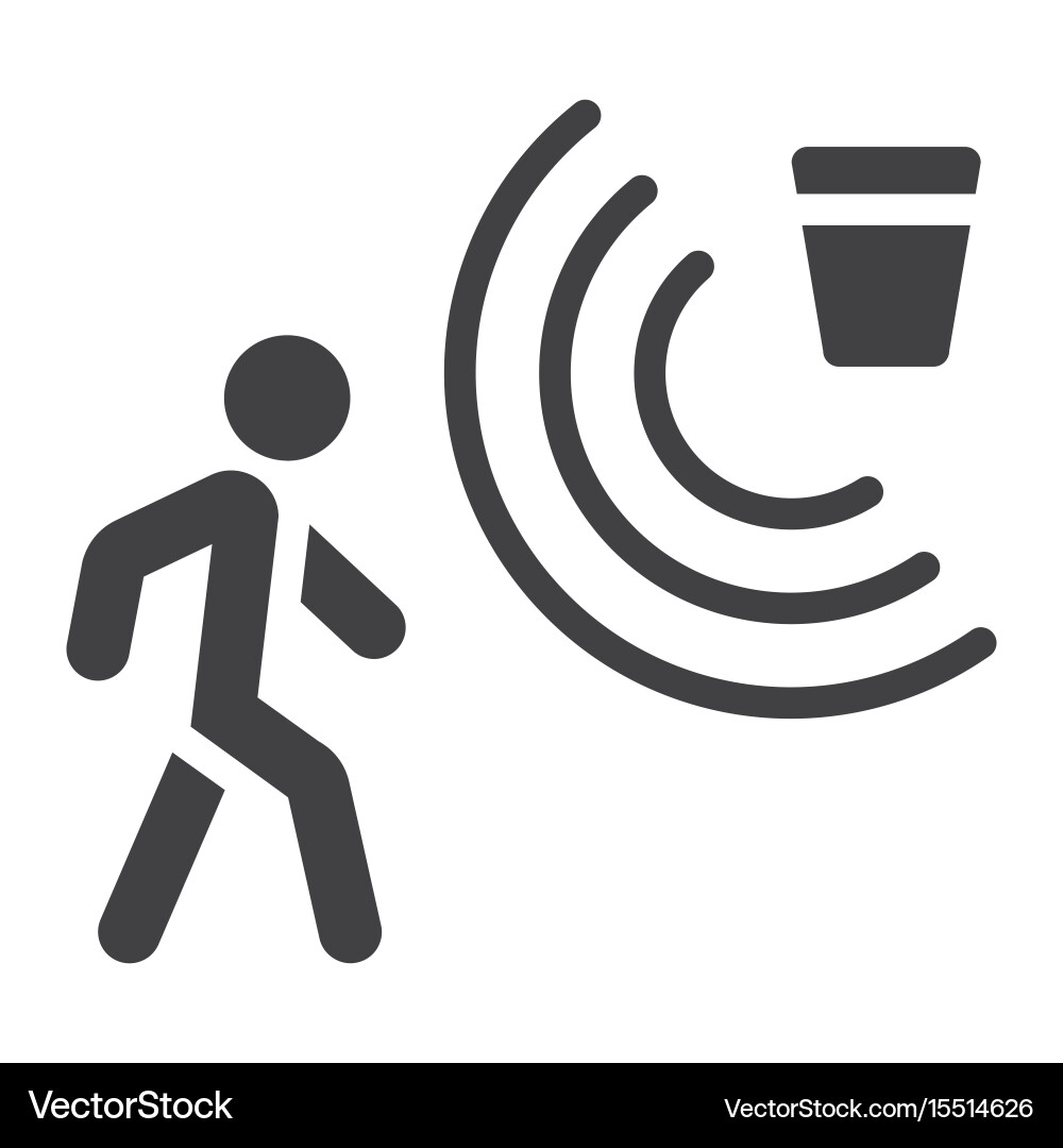 Motion detector solid icon security and guard Vector Image
