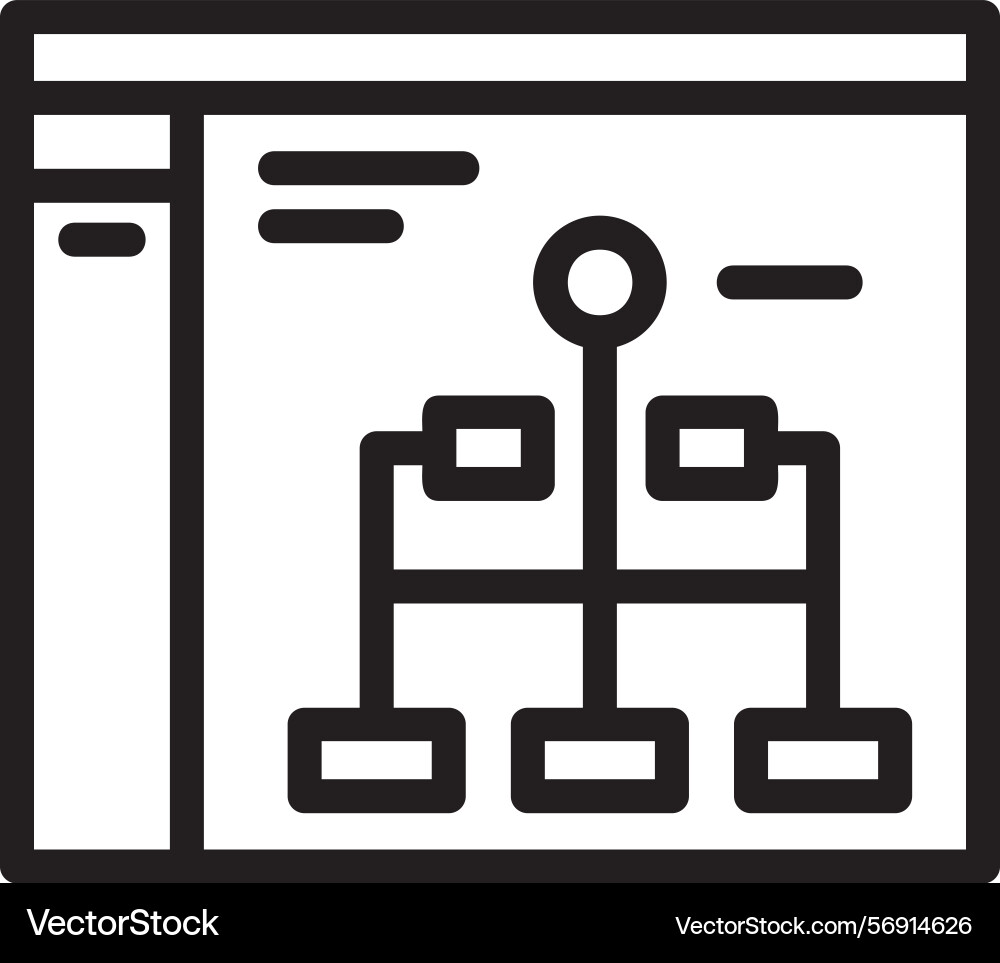 Network linear style icon design Vector Image