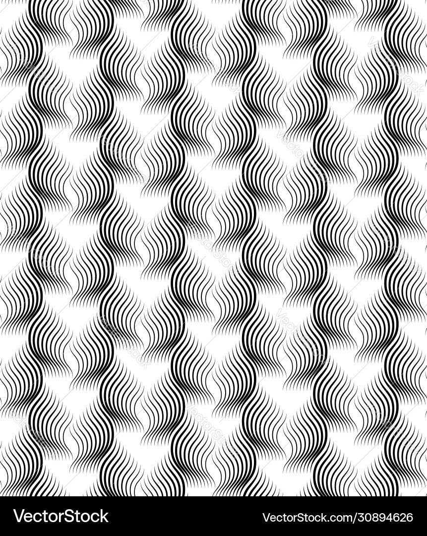 Seamless pattern striped abstract wavy Seamless pattern striped abstract wavy vector image